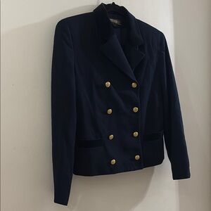 Brooks Brothers Elegant navy blue Women's military style blazer - size 6